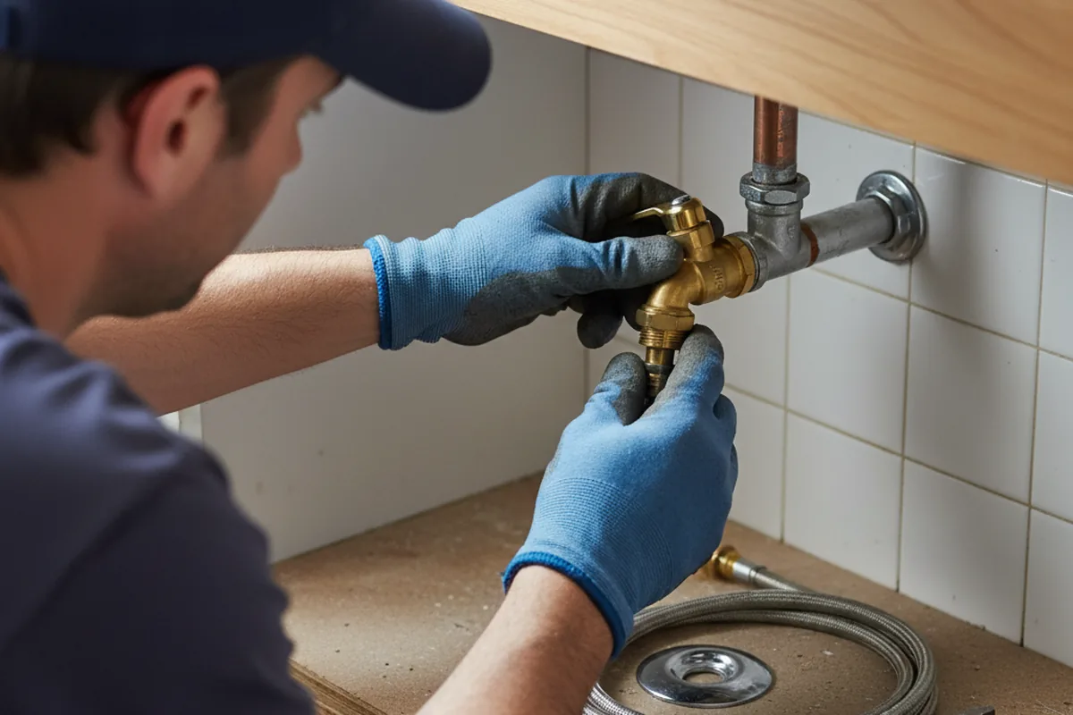 Shutoff valve and fitting work during Faucet and Fixture Repair in Fort Valley